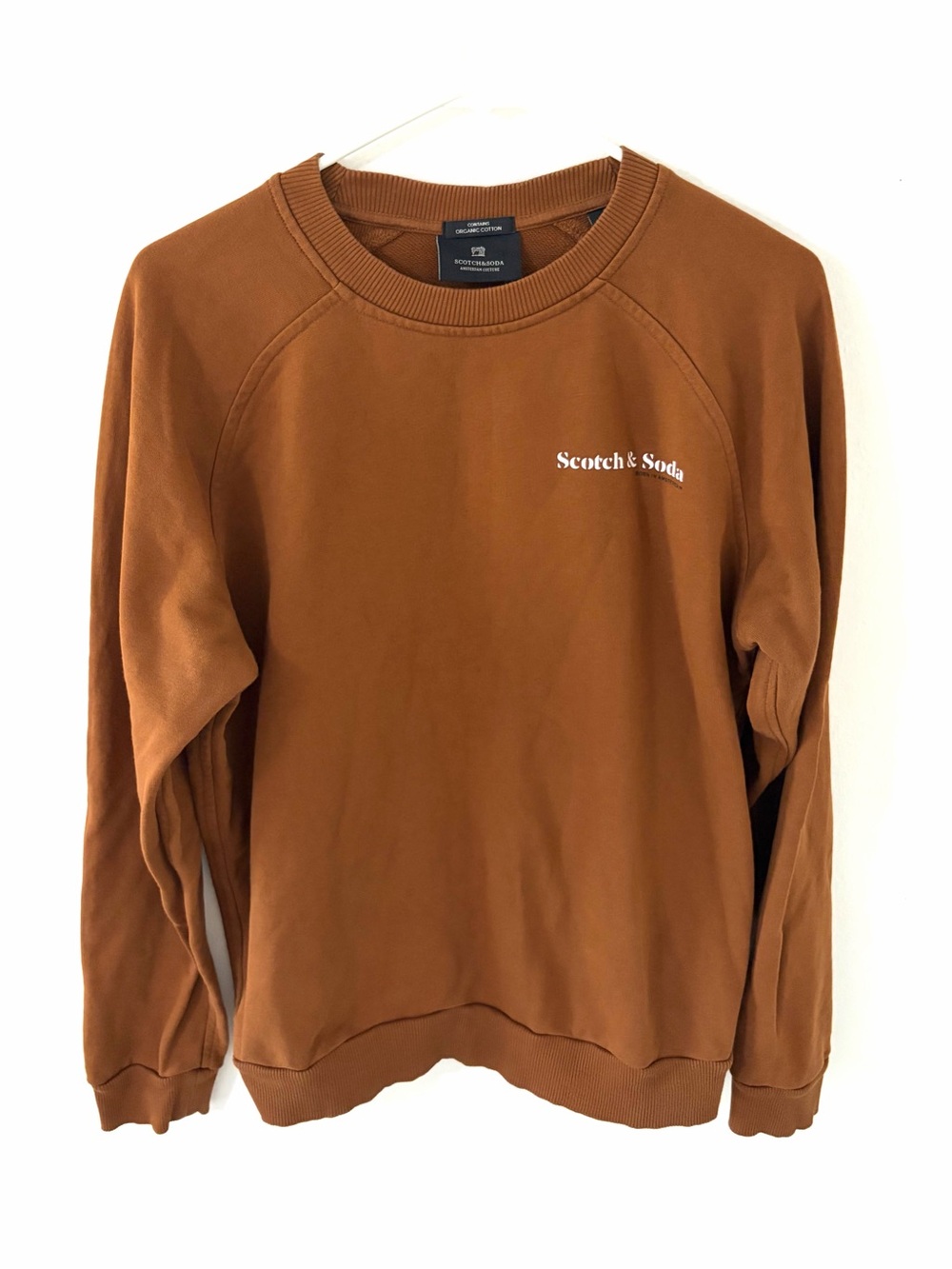 Scotch & Soda Brown Crewneck Sweater, Size: Medium